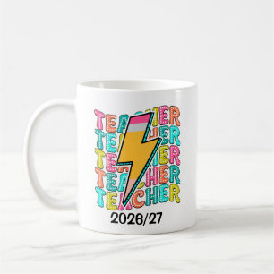 Mug Professeur Rétro Crayon Éclair Retour à l'École