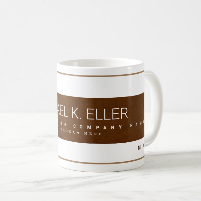 Mug Profession moderne Nom commercial Brown (Devant droit)