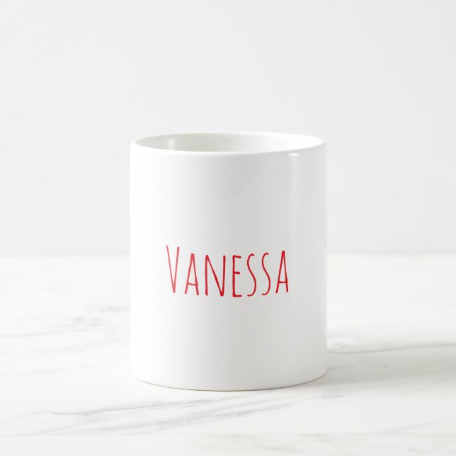 Mug Professional classical calligraphy name custom red (Centre)