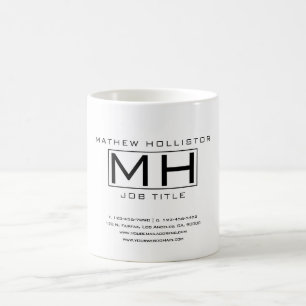 Mug Professionnel blanc et noir moderne