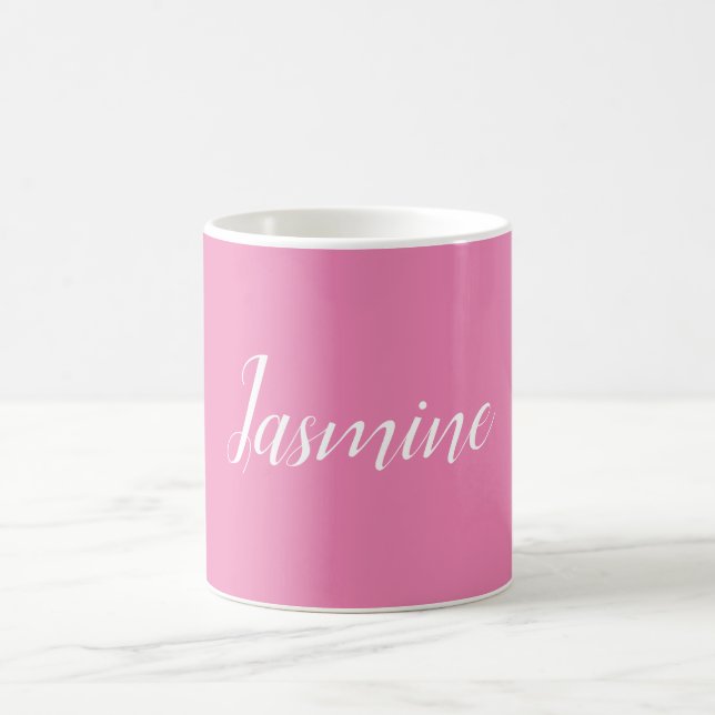 Mug Professionnel Moderne Minimaliste Rose (Centre)