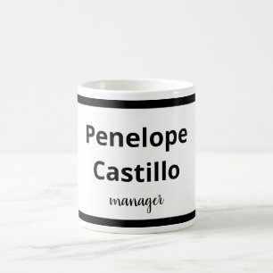 Mug Professionnel Moderne Simple Design Noir & Blanc