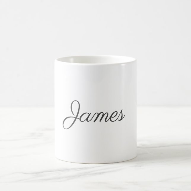 Mug Professionnel Moderne Simple Plain manuscrit (Centre)