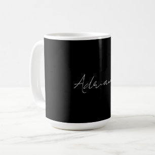 Mug Professionnel noir ajouter votre nom écriture manu