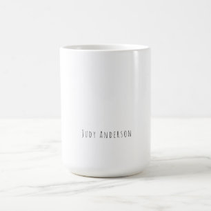 Mug Professionnel Plain Moderne Élégant Votre Nom