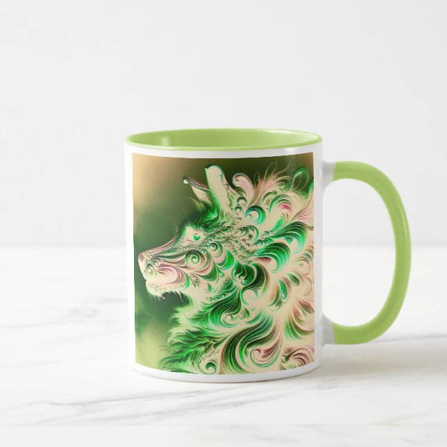 Mug Profil artistique d’un animal flamboyante. (Droite)