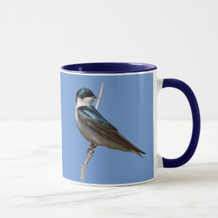 Mug Profil d'une hirondelle d'arbre mâle dans le solei
