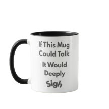 Mug Profondément Soupir - Drôle cadeau Burnout