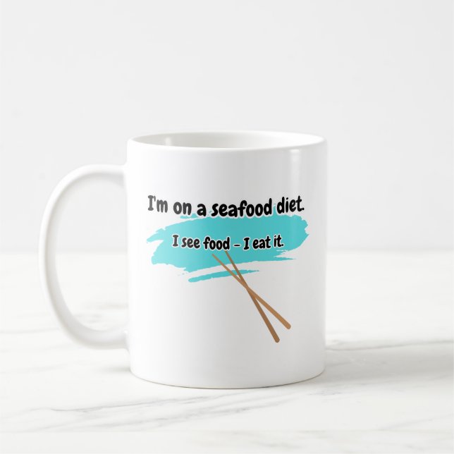 Mug Programme de régime See-Food (Gauche)