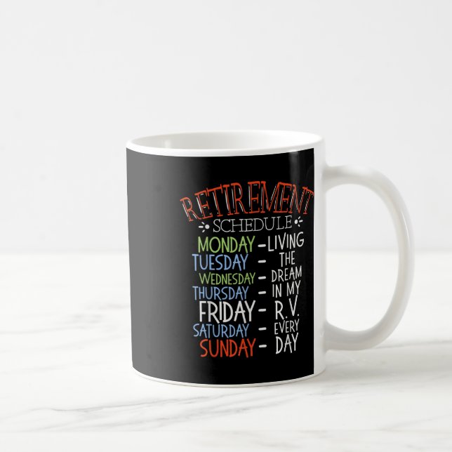 Mug Programme de retraite Vie Camping Van Rv Ventilate (Droite)