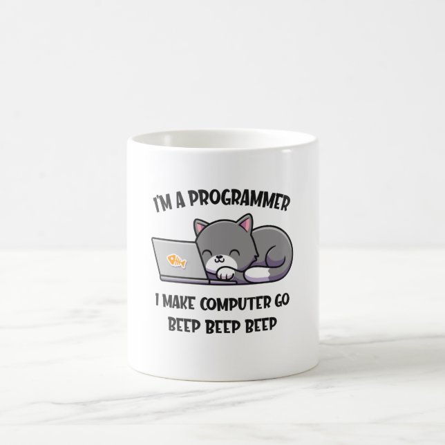 Mug Programmeur de chat Coder Funny Computer Scientifi (Centre)