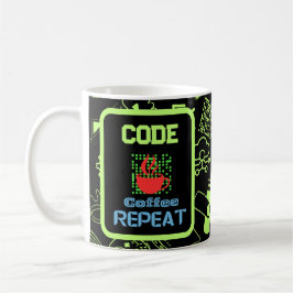 Mug programmeur informaticien codage tech vert