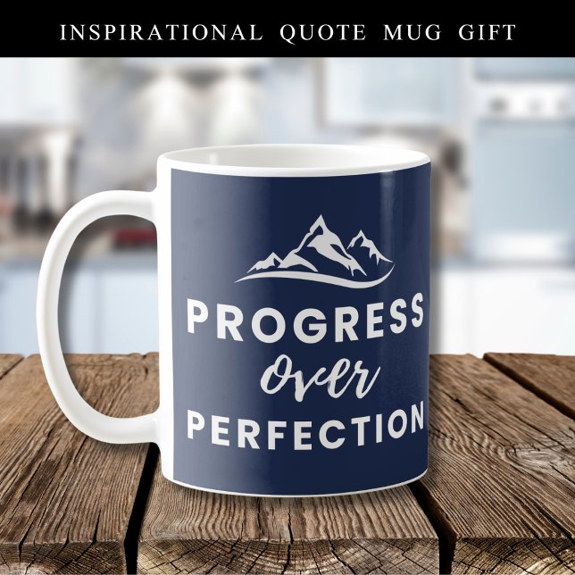 Mug Progrès par rapport à la perfection citation de mo (Créateur téléchargé)