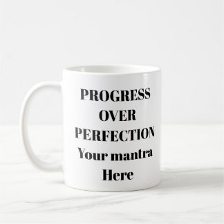 Mug Progrès sur la perfection motivationnelle Musique