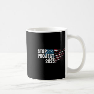 Mug Projet 2025 contre Trump drapeau américain