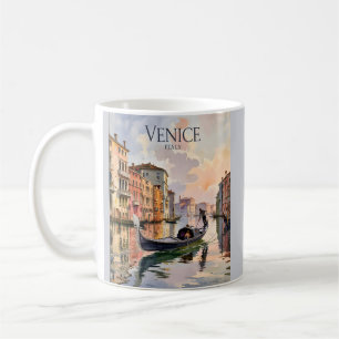 Mug Promenade en gondole à Venise Aquarelle Canal Colo