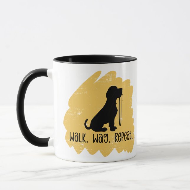 Mug Promeneur de chien amusant  (Gauche)