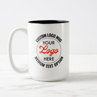 Mug promotionnel à deux tons avec texte moyen NOIR
