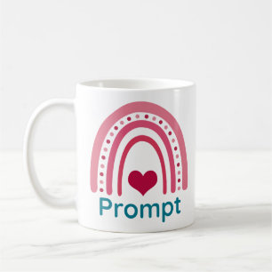 Mug Prompt Viva Magenta Boho Arc-en-ciel