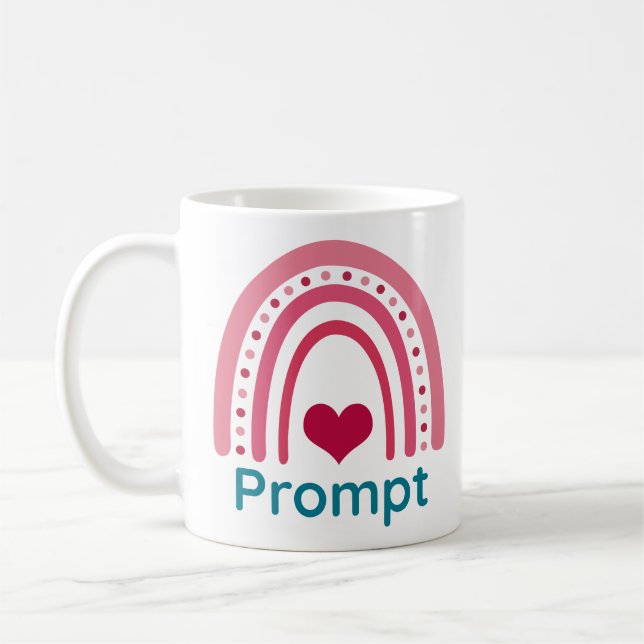Mug Prompt Viva Magenta Boho Arc-en-ciel (Gauche)