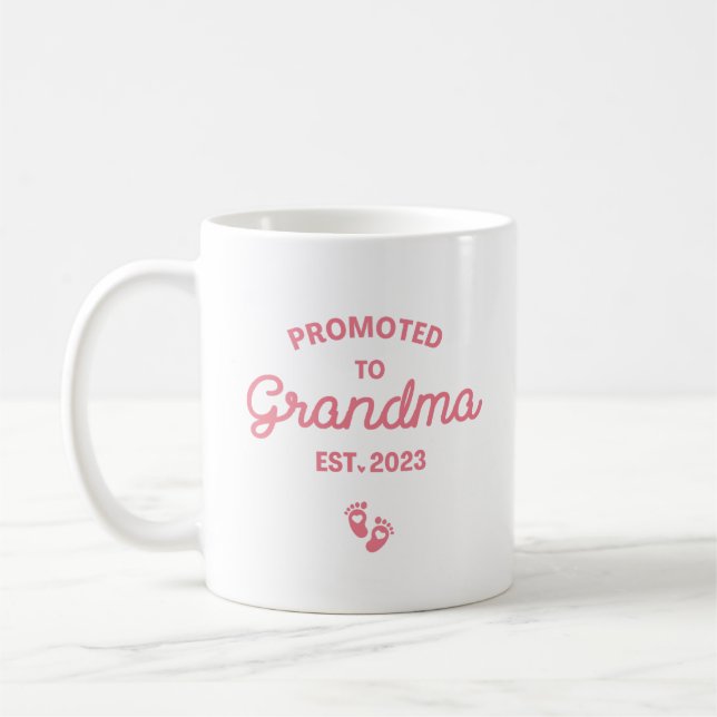Mug promu à grand-mère 2023 première fois grand-mère (Gauche)