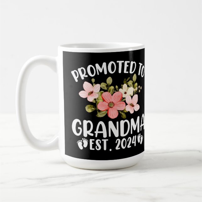 Mug Promu À Grand-Mère 2024 Première Fleur Nana (Gauche)