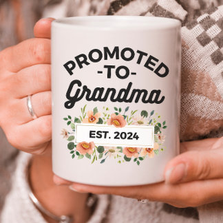 Mug Promu à Grand-mère Funny New Grand-mère Floral