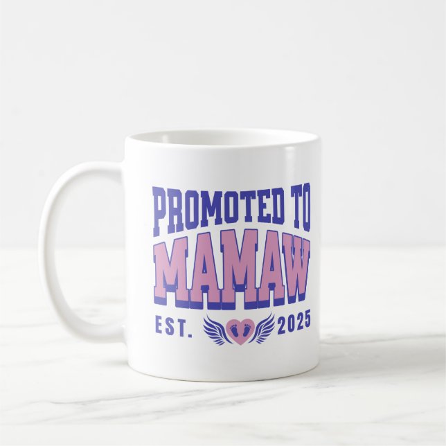 Mug Promu À Mamaw Est.2025 Faire-part De Grossesse (Gauche)