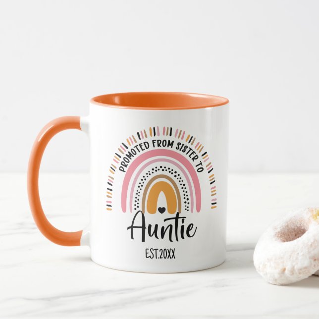 Mug Promu de Soeur à Tante, Révélation de grossesse (Avec donut)