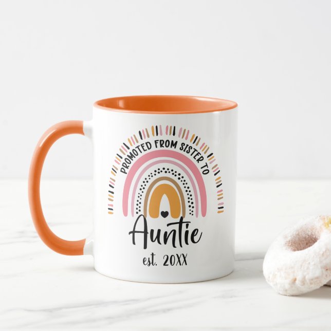 Mug Promu de Soeur à Tante, Révélation de grossesse (Avec donut)