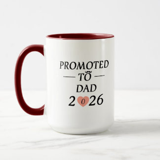 Mug Promu Papa 2026 | Cadeau de Baby Shower pour Nouve