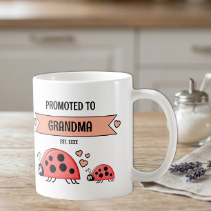 Mug Promue en grand-mère coccinelles pêche