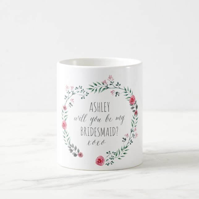 Mug Proposition de Bridesmaid Boug d'aquarelle bothani (Centre)