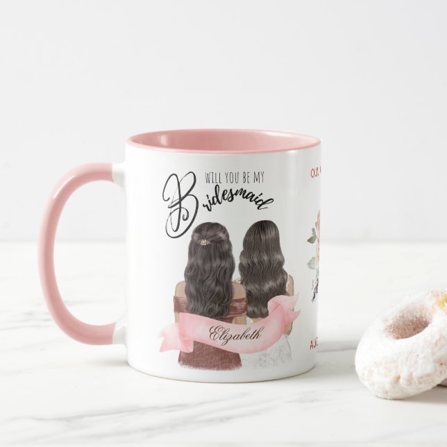Mug Proposition de femme de ménage personnalisée Parti (Avec donut)