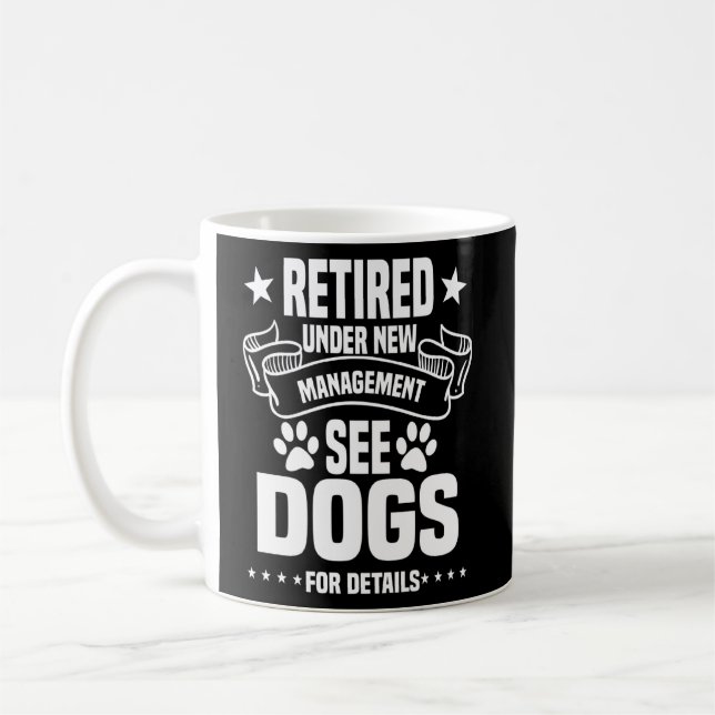Mug Propriétaire Drôle De Chien Retraité Sous Le Nouve (Gauche)