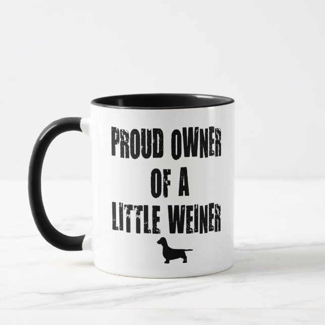 Mug Propriétaire fier d'un petit Weiner (Gauche)