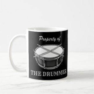Mug Propriété de Drummer Snare Drumsticks Drumming