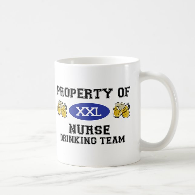 Mug Propriété d'équipe potable d'infirmière (Droite)