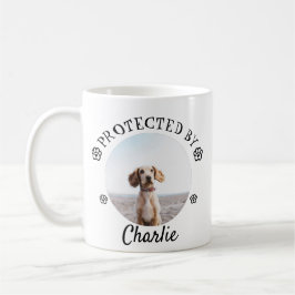 Mug Protected By Dog Photo Paw Print Design