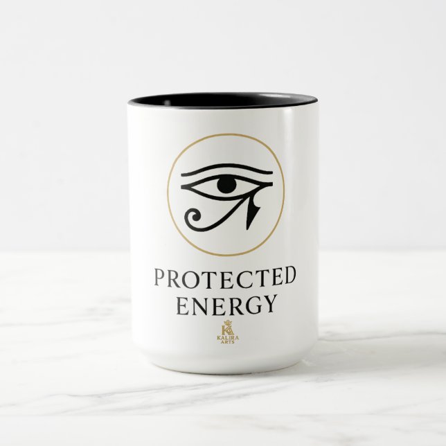 Mug Protected Energy – Minimal Eye of Horus Symbol | (Centre)