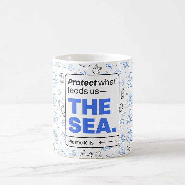 Mug Protéger ce qui nous nourrit : la mer | Pollution  (Centre)