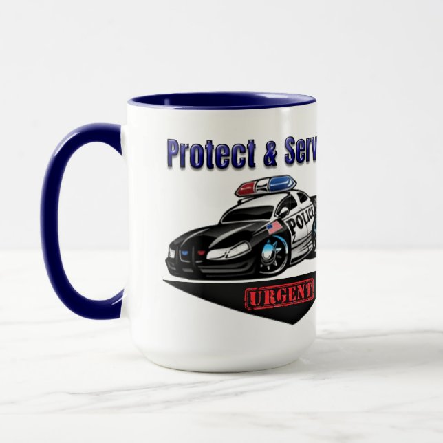 Mug "Protéger et servir" (Gauche)