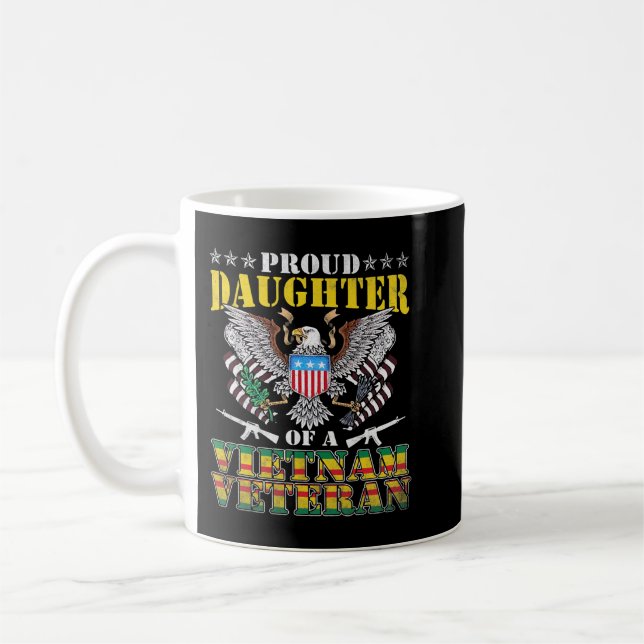 Mug Proud Daughter Of A Vietnam Veteran US Veterans Da (Gauche)
