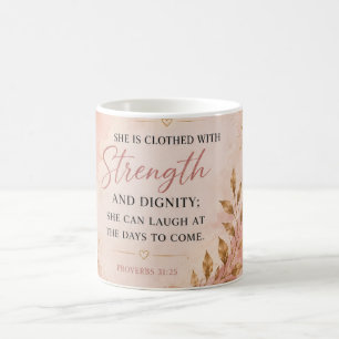 Mug Proverbes 31:25 Force & Dignité Chrétienne