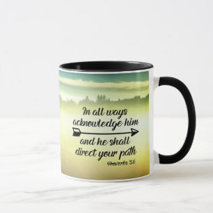 Mug Proverbes 3:6 Il dirigera votre chemin Bible Verse