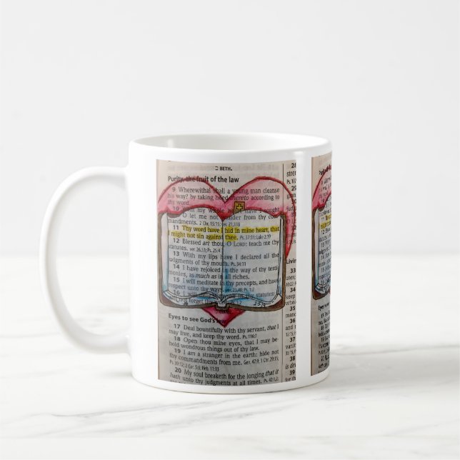 Mug Psaume 119:11 - Ta Parole Que J'Ai Cachée Dans Mon (Gauche)