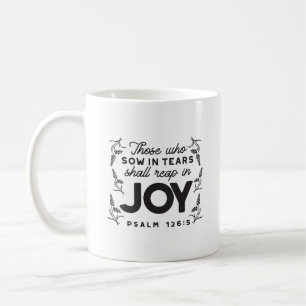 Mug Psaume 126:5 Typographie des Écritures – Moissonne