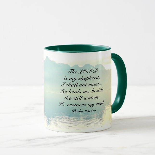 Mug Psaume 23 1-3 L'Éternel est mon berger (Devant droit)