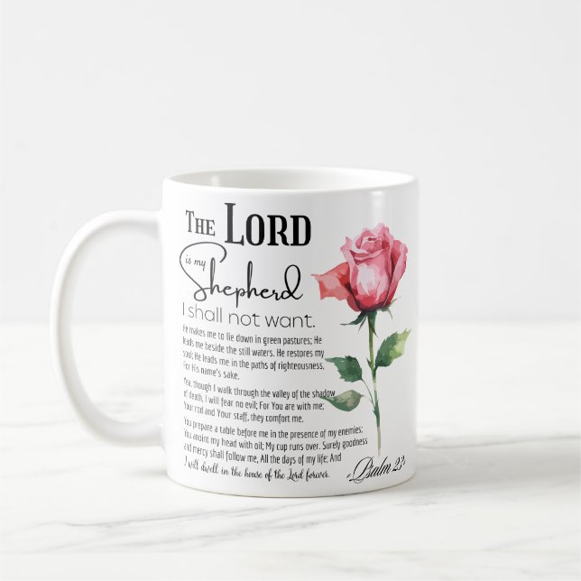 Mug Psaume 23 Le Seigneur est ma Fleur berger (Gauche)