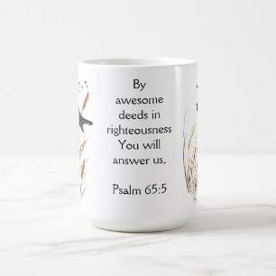 Mug Psaume 65:5 Bible Écriture Vous Répondez Blackbird